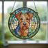 Welsh Terrier Stained Glass Effect Suncatcher